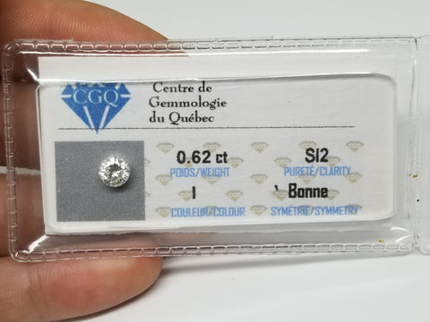 0.62CT Diamants SI2 coleur I - orquebec