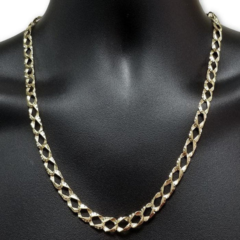 10k Casting fait la main Chaine Homme MGC-057 | Diamond Cut Chain for Men in 10K Gold Handmade-Gold Custom