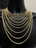 10K Gold Rope Chain 4mm for men | Chaine en or pour homme 4mm en or 10 kt - Torsade semi-solide-Gold Custom