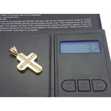 10K High Polish Solid Yellow Gold Lacrose Cross Pendant - orquebec