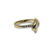 10K Or Jaune Bague Femme Zircon WGR-173 - orquebec