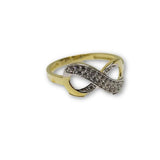 10K Or Jaune Bague Infini  Pour Femme WGR-194 - orquebec