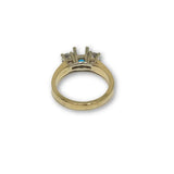 10K Or Jaune Bague Pierre Bleu Femme WGR-151 - orquebec