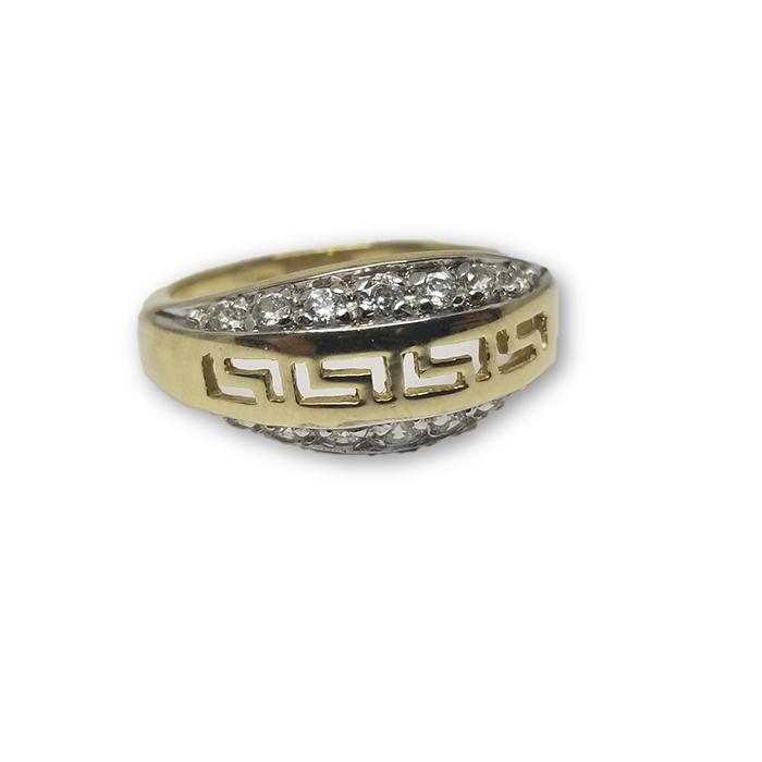 10K Or Jaune Bague Versace Femme WGR-128 - orquebec