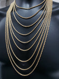 10K Rope Chain for Him 3mm in Yellow Gold | Chaine en or jaune 10 kt 3mm pour homme-Gold Custom