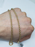 10K Rope Chain for Him 3mm in Yellow Gold | Chaine en or jaune 10 kt 3mm pour homme-Gold Custom