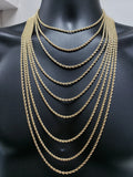 10K Rope Chain for Him 3mm in Yellow Gold | Chaine en or jaune 10 kt 3mm pour homme-Gold Custom