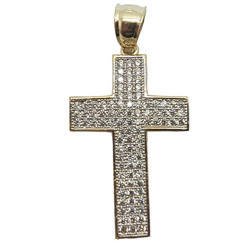 10K Solid Gold Diamond Stavros Pendant - orquebec