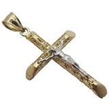 10K Solid Gold Gorospe Crucifix Charm Pendant - orquebec