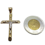 10K Solid Gold Gorospe Crucifix Charm Pendant - orquebec