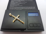 10K Solid Gold Gorospe Crucifix Charm Pendant - orquebec