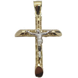 10K Solid Gold Gorospe Crucifix Charm Pendant - orquebec