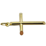 10K Solid High Polish Craston Cross Gold Pendant - orquebec