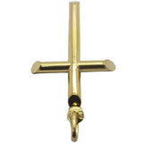 10K Solid High Polish Craston Cross Gold Pendant - orquebec