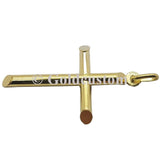 10K Solid High Polish Craston Cross Gold Pendant - orquebec