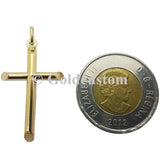 10K Solid High Polish Craston Cross Gold Pendant - orquebec