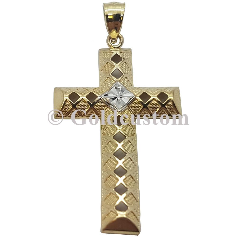 10K Solid Yellow Gold Crusan Pendant - orquebec