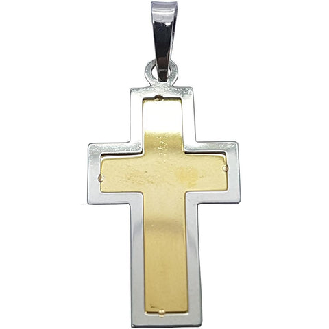 10K Solid Yellow Gold Crwys Religious Cross Pendant - orquebec