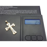 10K Solid Yellow Gold Okal Cross Pendant - orquebec