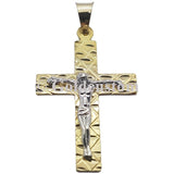 10K Yellow Criss Cross High Polish Gold Pendant - orquebec