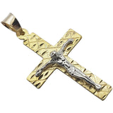 10K Yellow Criss Cross High Polish Gold Pendant - orquebec