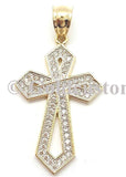 10k Yellow Gold Cross Bari Cute Pendant 2.57 gram Men Pendant - orquebec