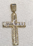 10k Yellow Gold Cross Bologna Pendant 3.37 gram Graceful Men Pendant - orquebec