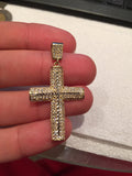 10k Yellow Gold Cross Bologna Pendant 3.37 gram Graceful Men Pendant - orquebec