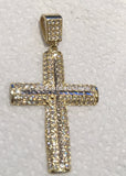 10k Yellow Gold Cross Bologna Pendant 3.37 gram Graceful Men Pendant - orquebec