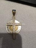 10k Yellow Gold Cross Florencia Pendant 4.02 gram Men Pendant - orquebec