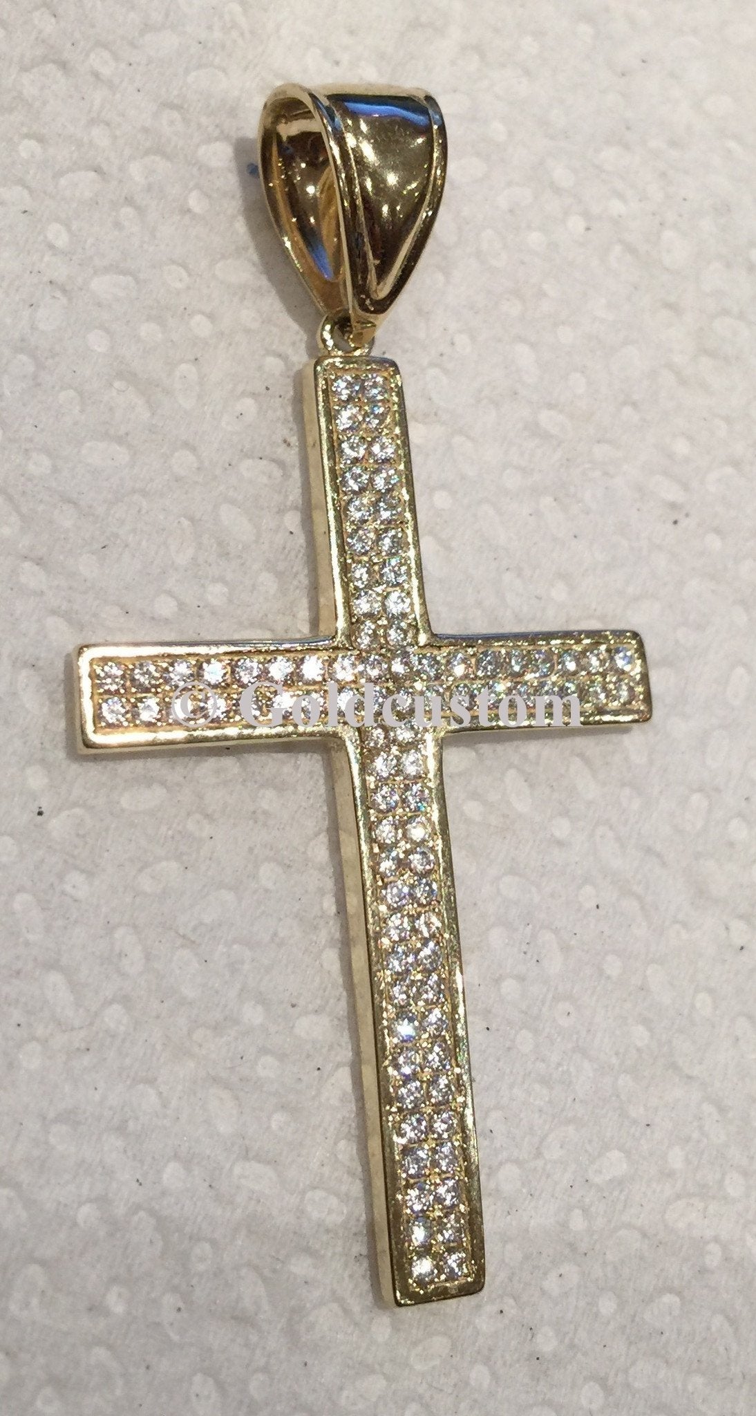 10k Yellow Gold Cross Florencia Pendant 4.02 gram Men Pendant - orquebec