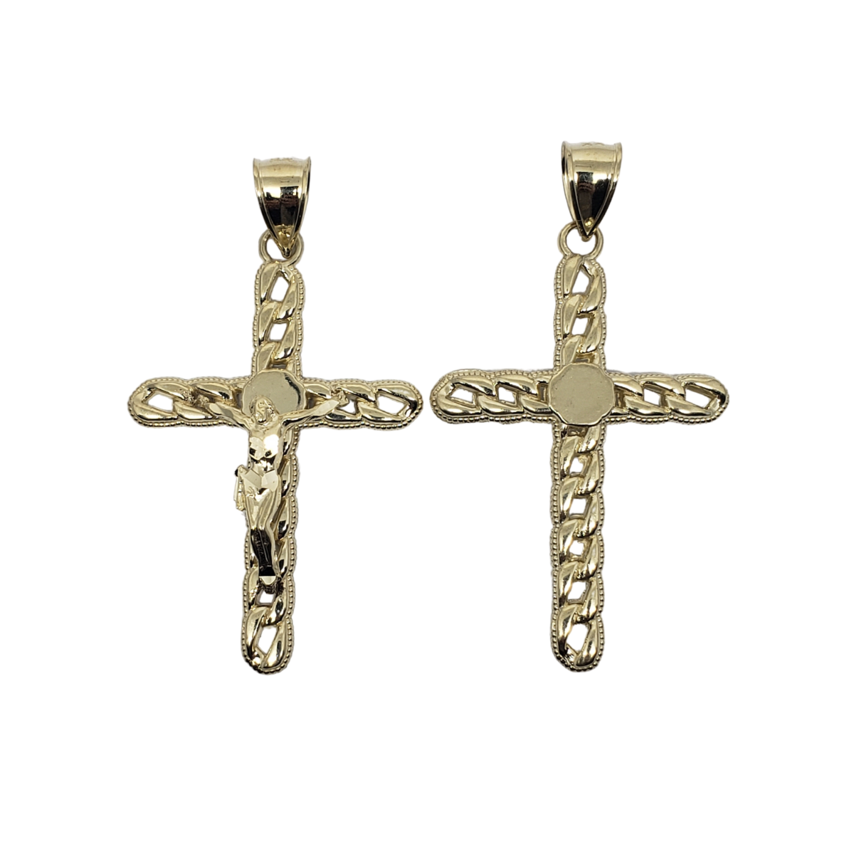 Pendantif Cuban Link Cross en or 10k modele 2020 LA124