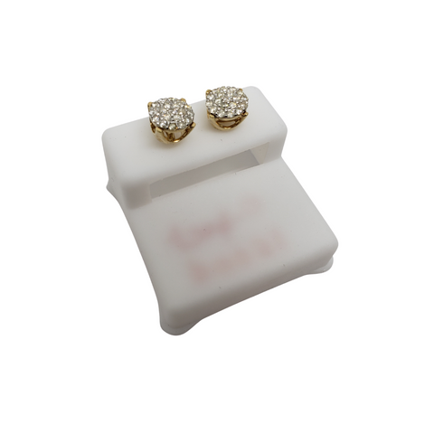 10K 0.40CT Diamond Stud Screw Back Earring DE-015