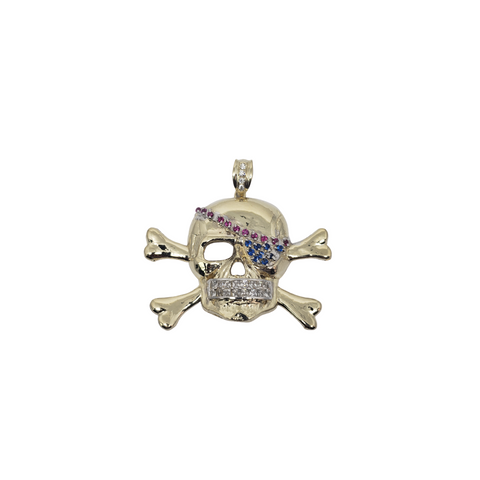 Pendantif PIRATE SKULL JUMBO en or 10k modele 2020 LA107