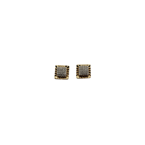 10K 0.10CT Diamond Stud Screw Back Earring DE-018