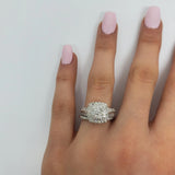 Bague Halo Paver 1.00ct Diamants