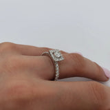 Bague halo lianna 0.90ct de diamants en or blanc 14k