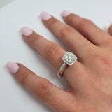 bague sabrina 0.50ct de diamants en or blanc 10k