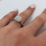 bague sabrina 0.50ct de diamants en or blanc 10k