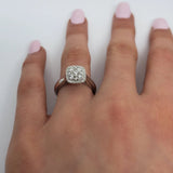 bague sabrina 0.50ct de diamants en or blanc 10k