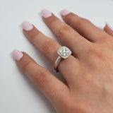 bague sabrina 0.50ct de diamants en or blanc 10k