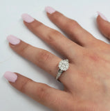 Bague lilly 0.75ct de diamants en or blanc 10k