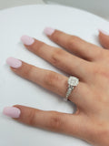 Bague lilly 0.75ct de diamants en or blanc 10k