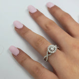 Bague Amour Infinie 0.75ct de diamants en or blanc 10k