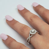 Bague Amour Infinie 0.75ct de diamants en or blanc 10k