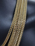 Chaine Franco en or jaune 10k 5mm Italien | Gold Chain Necklace 5mm for Men in Italian Gold 10kt-Gold Custom