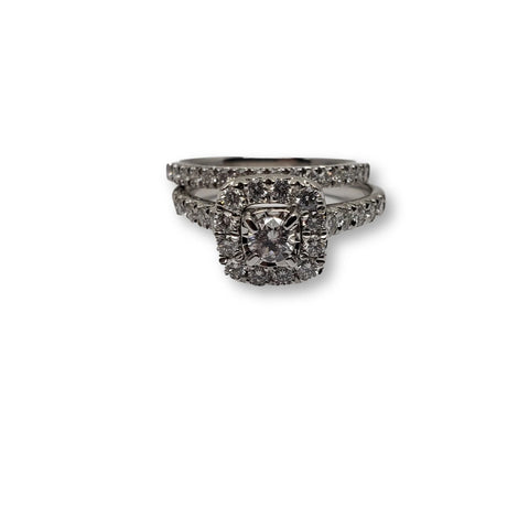 Bague lucia 1.00ct diamants en or blanc 10k