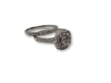 Bague lucia 1.00ct diamants en or blanc 10k