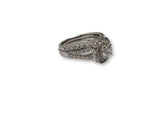 Bague Lisa  halo 1.50ct diamants en or blanc 14k