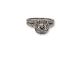 Bague lanna Halo 1.00ct diamants en or blanc 14k